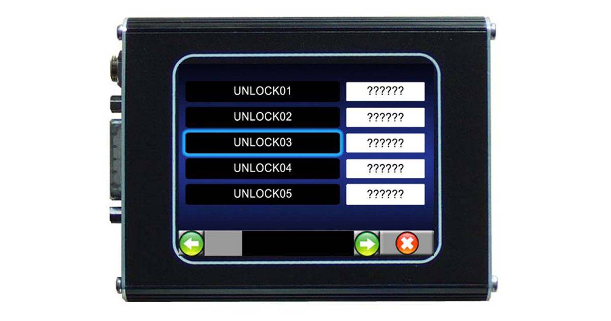 Unlock code pour Disco II systems