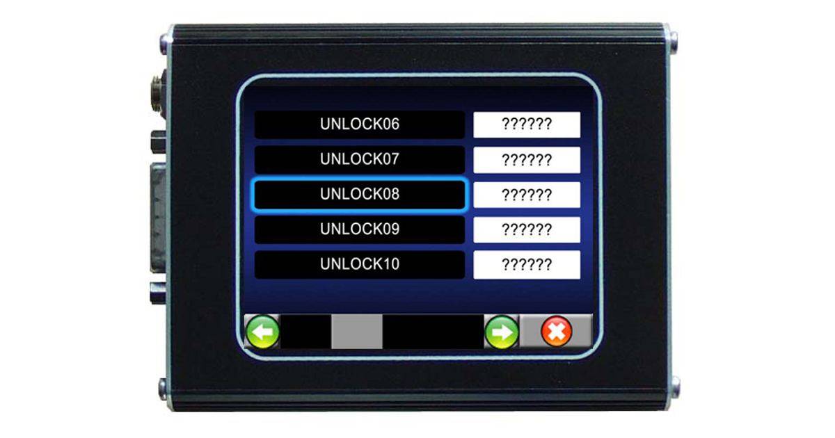 Unlock code pour P38 Systems