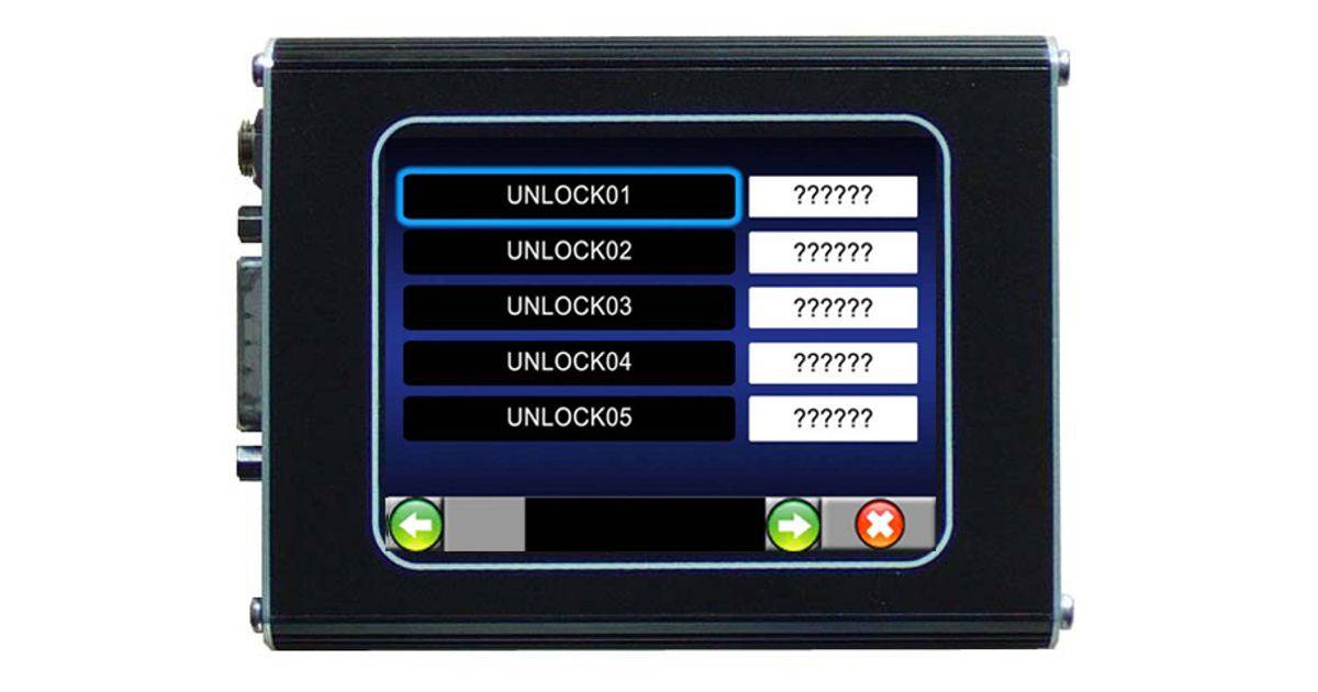 Unlock code pour TD5 EMS